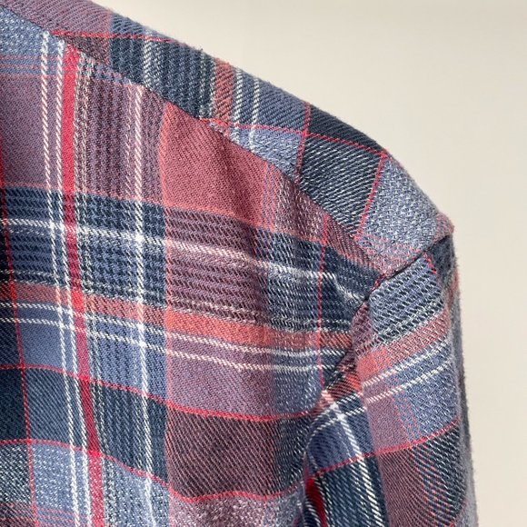 Mens Plaid Original Penguin Long Sleeve Button Up Flannel, Size XL Heritage Slim - Picture 3 of 5